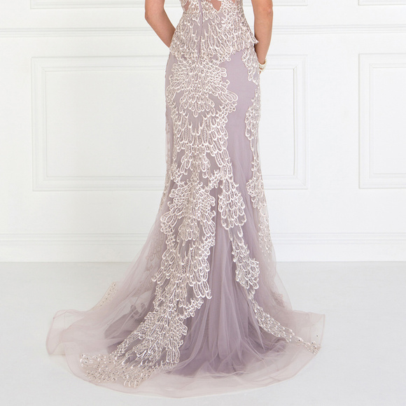 Mermaid Long Gowns with Embroidery GL1530 - Picture 5 of 5